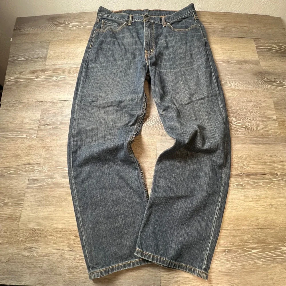Levi's 550 Relaxed Fit Jeans Mens 36x30 Blue Dark Wash Tapered Denim Skater